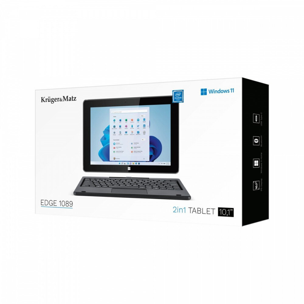 Kruger & Matz PC Tab 2in 1 EDGE 1089 Portatīvais dators cena un informācija | Portatīvie datori | 220.lv