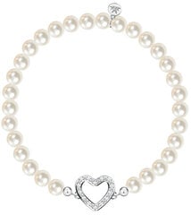 Morellato Romantiska rokassprādze no īstām pērlēm Heart Gioia SAER41 цена и информация | Женские браслеты | 220.lv