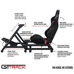 Next Level Racing Sacīkšu kabīne GT Track Cockpit NLR-S009 цена и информация | Аксессуары для компьютерных игр | 220.lv