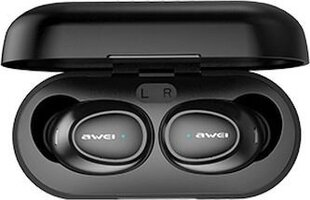 AWEI Bluetooth austiņas 5.0 T16 TWS + dokstacija, melnas cena un informācija | Austiņas | 220.lv