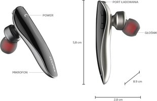 AWEI Bluetooth austiņas N1, pelēkas cena un informācija | Bezvadu garnitūra | 220.lv