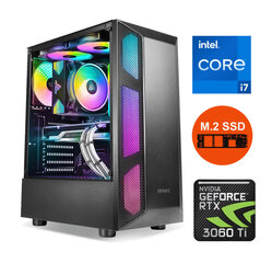 Gamer i7-10700 16GB 480GB SSD NVME 1TB HDD RTX 3060 Ti 8GB Windows 10 Stacionārais dators cena un informācija | Stacionārie datori | 220.lv