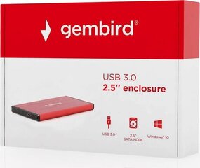 Gembird USB 3.0 2.5 korpuss cena un informācija | Cieto disku somas un apvalki | 220.lv