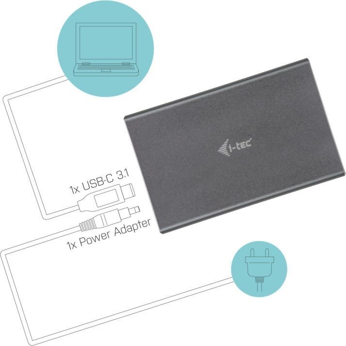 i-tec MySafe USB-C / USB 3.0 2x M.2 SSD Raid ārējais korpuss cena un informācija | Cieto disku somas un apvalki | 220.lv