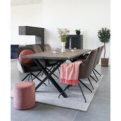 Pusdienu galds Toulon, 200x95 cm, pelēks/melns cena un informācija | Virtuves galdi, ēdamgaldi | 220.lv