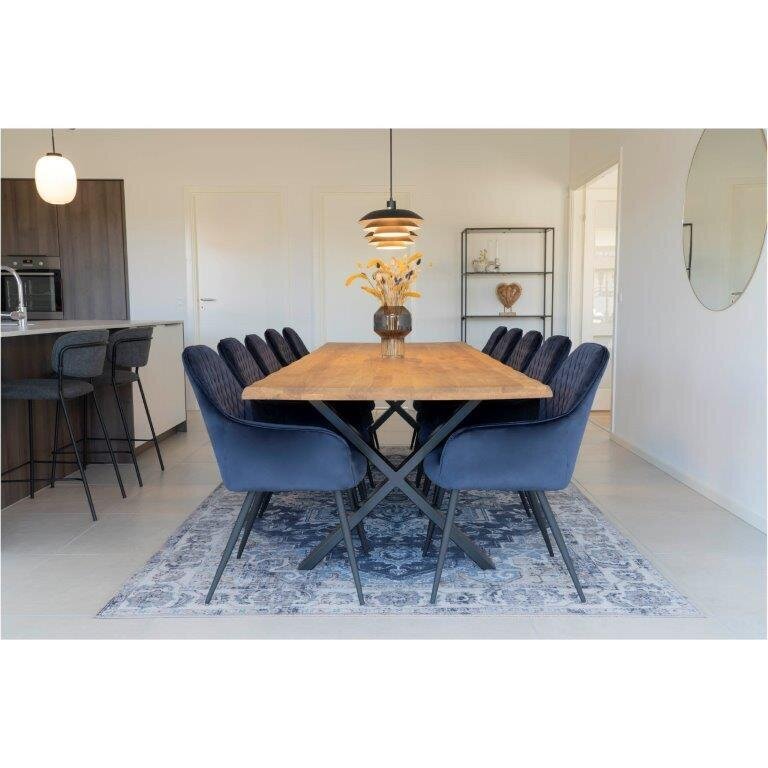 Pusdienu galds Toulon, 300x100x75 cm, brūns/melns cena un informācija | Virtuves galdi, ēdamgaldi | 220.lv