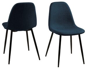 Обеденные стулья, Wilma, 4 шт, синие цена и информация | Стулья для кухни и столовой | 220.lv