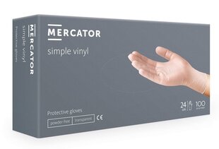 Виниловые перчатки Mercator Simple Vinyl, S размер цена и информация | Рабочие перчатки | 220.lv