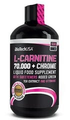Tauku dedzinātājs Biotech Liquid L-Carnitine 70.000 mg + Chrome 500 ml cena un informācija | Tauku dedzinātāji | 220.lv