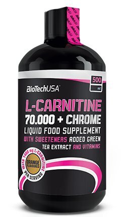 Tauku dedzinātājs Biotech Liquid L-Carnitine 70.000 mg + Chrome 500 ml цена и информация | Tauku dedzinātāji | 220.lv