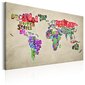 Glezna - World Map: World Tour (EN) 90x60 cm cena un informācija | Gleznas | 220.lv