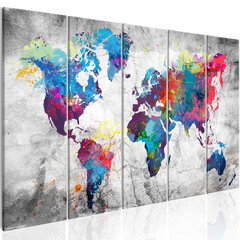 Glezna - World Map: Spilt Paint cena un informācija | Gleznas | 220.lv