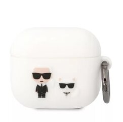 Karl Lagerfeld and Choupette Silicone Case для Airpods 3 White цена и информация | Аксессуары для наушников | 220.lv