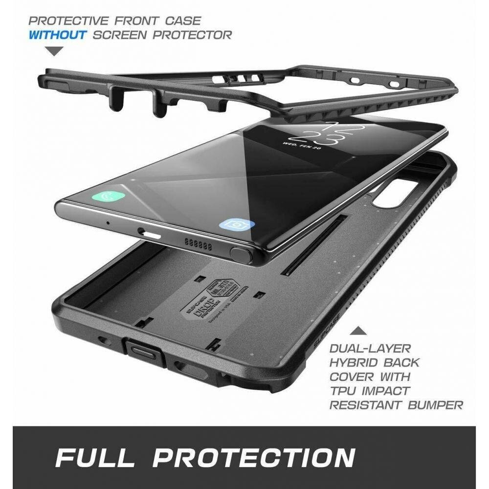 Supcase UNICORN BEETLE PRO GALAXY NOTE 10+ PLUS BLACK cena un informācija | Somas, maciņi | 220.lv