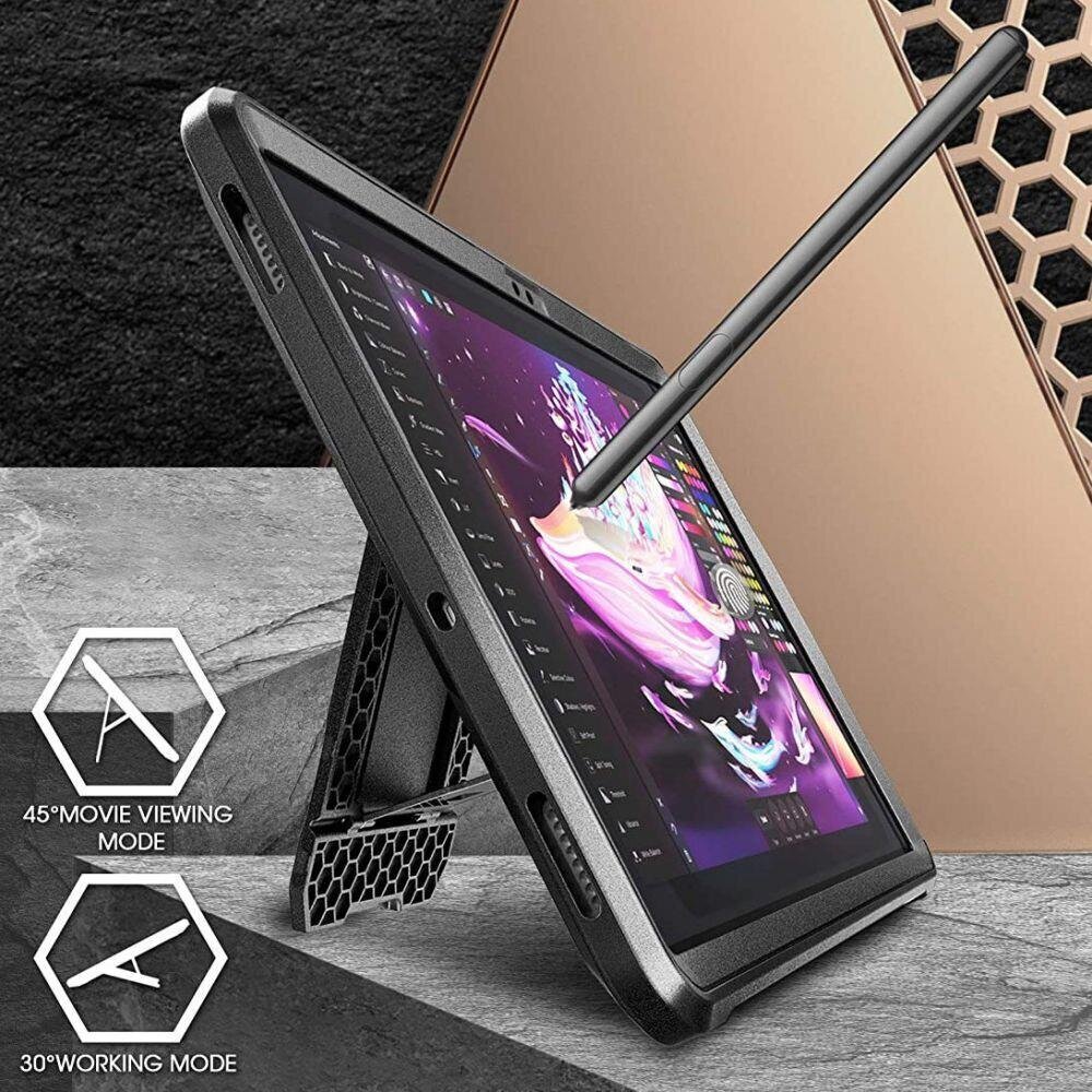 Supcase UNICORN BEETLE PRO GALAXY TAB S7 + / S8 + PLUS 12.4 BLACK cena un informācija | Somas, maciņi | 220.lv