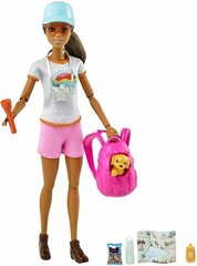 Кукла Mattel Barbie Hiking Doll and Puppy цена и информация | Игрушки для девочек | 220.lv