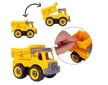 Konstruktora mašīnas, kravas automašīnas ar skrūvgriezi, 4 gab. cena un informācija | Rotaļlietas zēniem | 220.lv