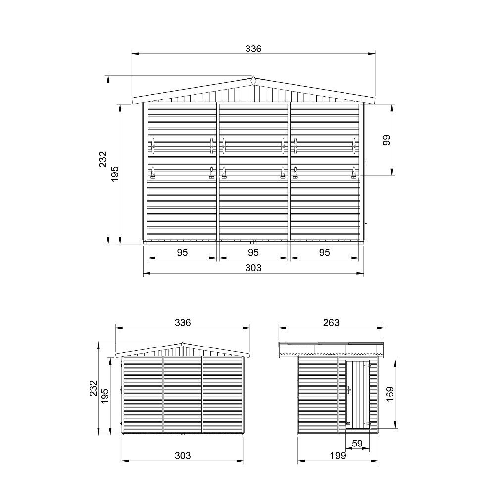 Koka tirdzniecības nams Timbela M150A cena un informācija | Dārza mājiņas, šķūņi, malkas nojumes | 220.lv