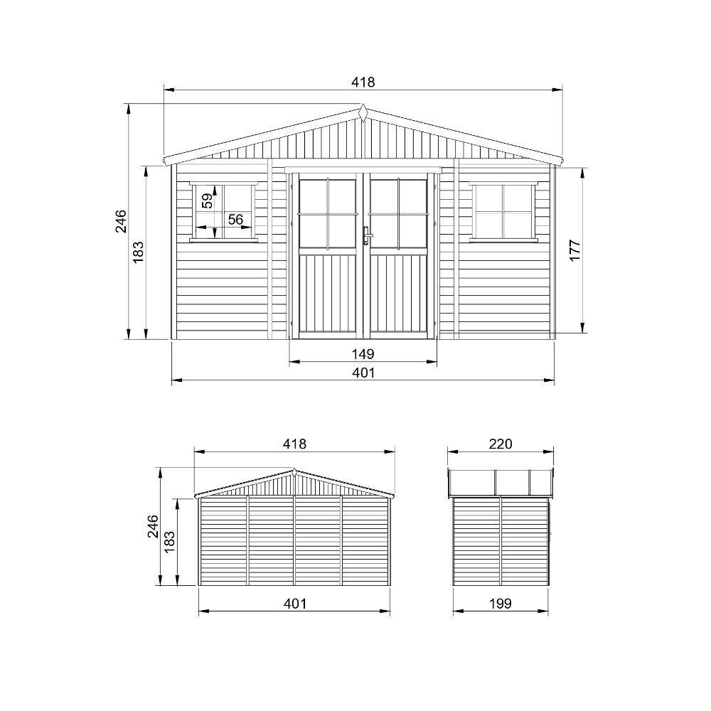 Koka dārza māja Timbela M332F цена и информация | Dārza mājiņas, šķūņi, malkas nojumes | 220.lv