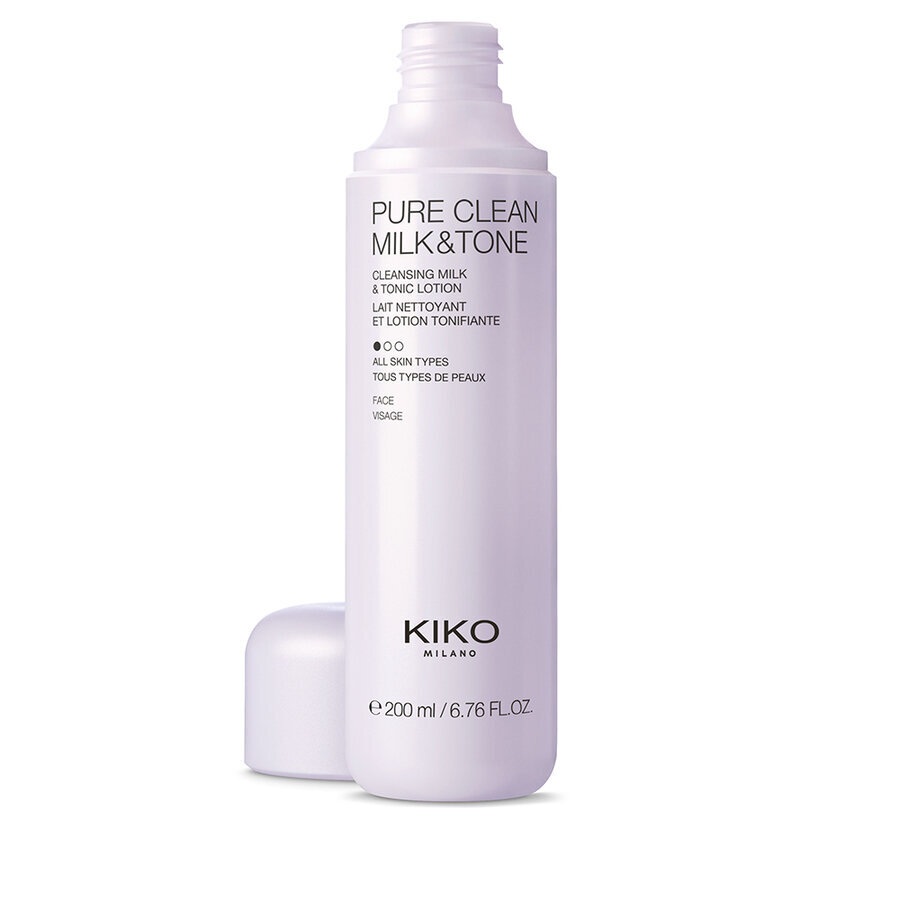 Pieniņš kosmētikas noņemšanai Kiko Milano Pure Clean Milk & Tone, 200ml cena un informācija | Sejas ādas kopšana | 220.lv