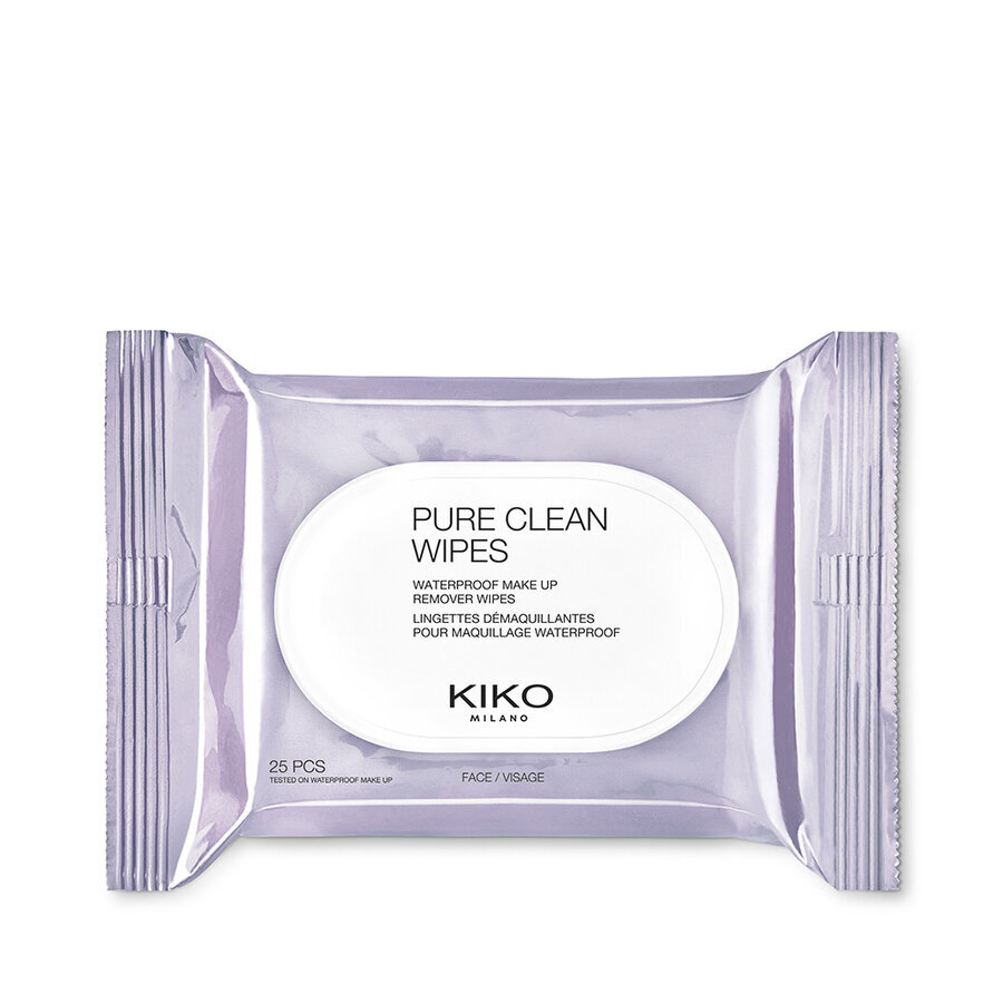 Salvetes kosmētikas noņemšanai Kiko Milano Pure Clean Wipes, 25 cena un informācija | Sejas ādas kopšana | 220.lv