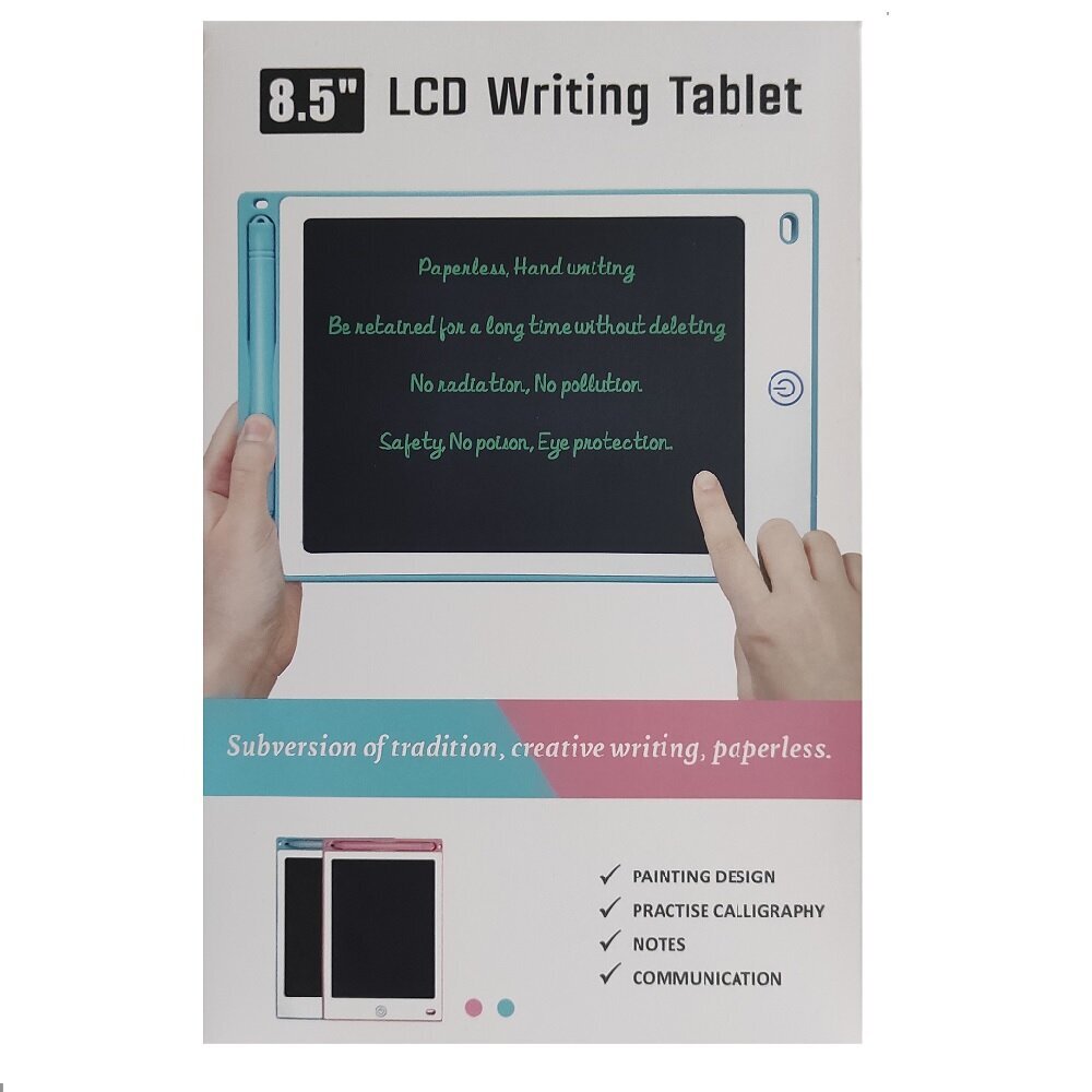Zīmēšanas un rakstīšanas tāfele, LCD ekrāns 8'5 zils cena un informācija | Attīstošās rotaļlietas | 220.lv