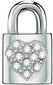 La Petite Story Viena tērauda auskari Padlock Love LPS02ASD01 cena un informācija | Auskari | 220.lv