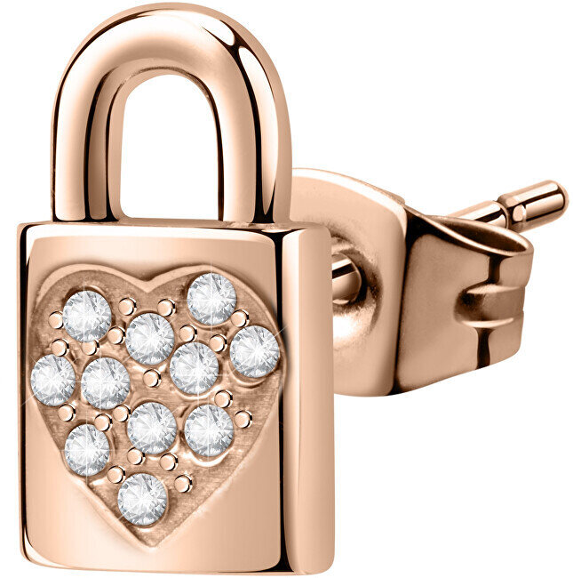 La Petite Story Viens bronzas auskars Padlock Love LPS02ASD03 cena un informācija | Auskari | 220.lv