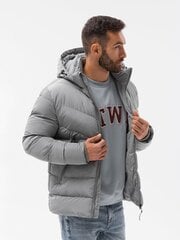 Vīriešu ziemas jaka Ombre C519 pelēks цена и информация | Мужские куртки | 220.lv