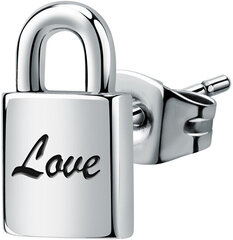 La Petite Story Viena tērauda auskari Padlock Love LPS02ASD02 цена и информация | Серьги | 220.lv