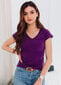 Sieviešu T-krekls ar V veida kakla izgriezumu Edoti SLR002 violets cena un informācija | T-krekli sievietēm | 220.lv