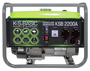 Бензиновый электрогенератор Konner&Sohnen KSB 2200A цена и информация | Электрогенераторы | 220.lv