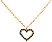 PDPAOLA Maiga zeltīta kaklarota ar sirdi Black Heart Gold CO01-221-U (ķēde, kulons) cena un informācija | Kaklarotas | 220.lv