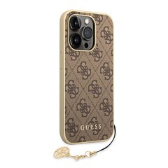 Guess 4G Charms Case for iPhone 14 Pro Brown цена и информация | Чехлы для телефонов | 220.lv