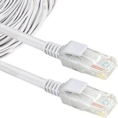 RJ-45 UTP CAT5e LAN Tīkla kabelis ar 2xRJ45 savienotājiem 15m цена и информация | Кабели и провода | 220.lv