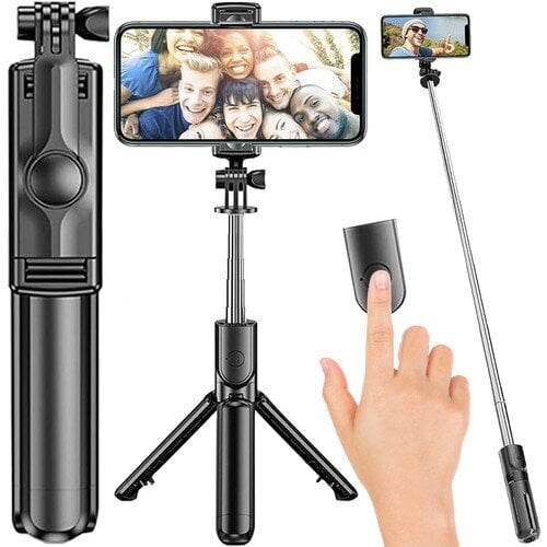 Selfie Stick statīvs ar tālvadības pulti Bluetooth 3 vienā (Selfie Stick) cena un informācija | Selfie Sticks | 220.lv