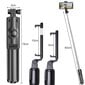 Selfie Stick statīvs ar tālvadības pulti Bluetooth 3 vienā (Selfie Stick) cena un informācija | Selfie Sticks | 220.lv