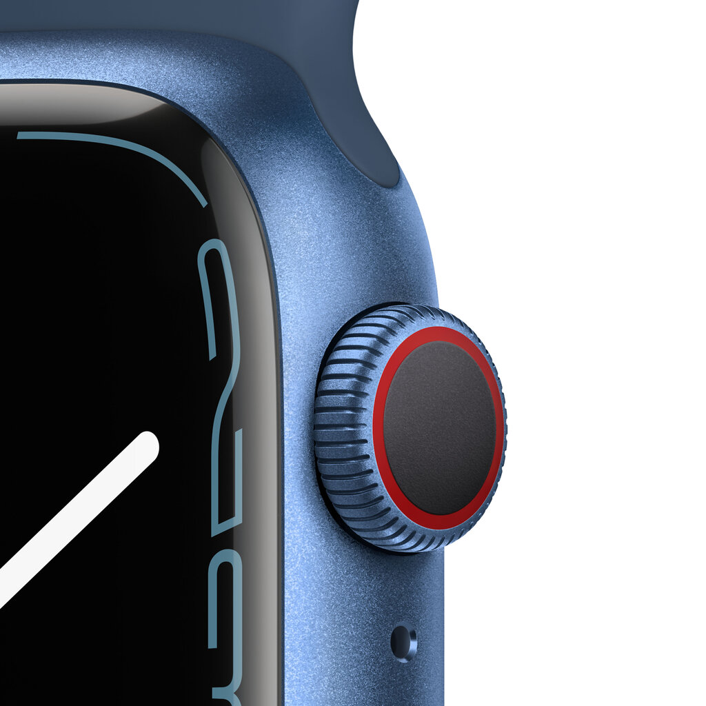 Apple Watch Series 7 GPS + Cellular, 41mm Blue Aluminium Case with Abyss Blue Sport Band - Regular cena un informācija | Viedpulksteņi (smartwatch) | 220.lv