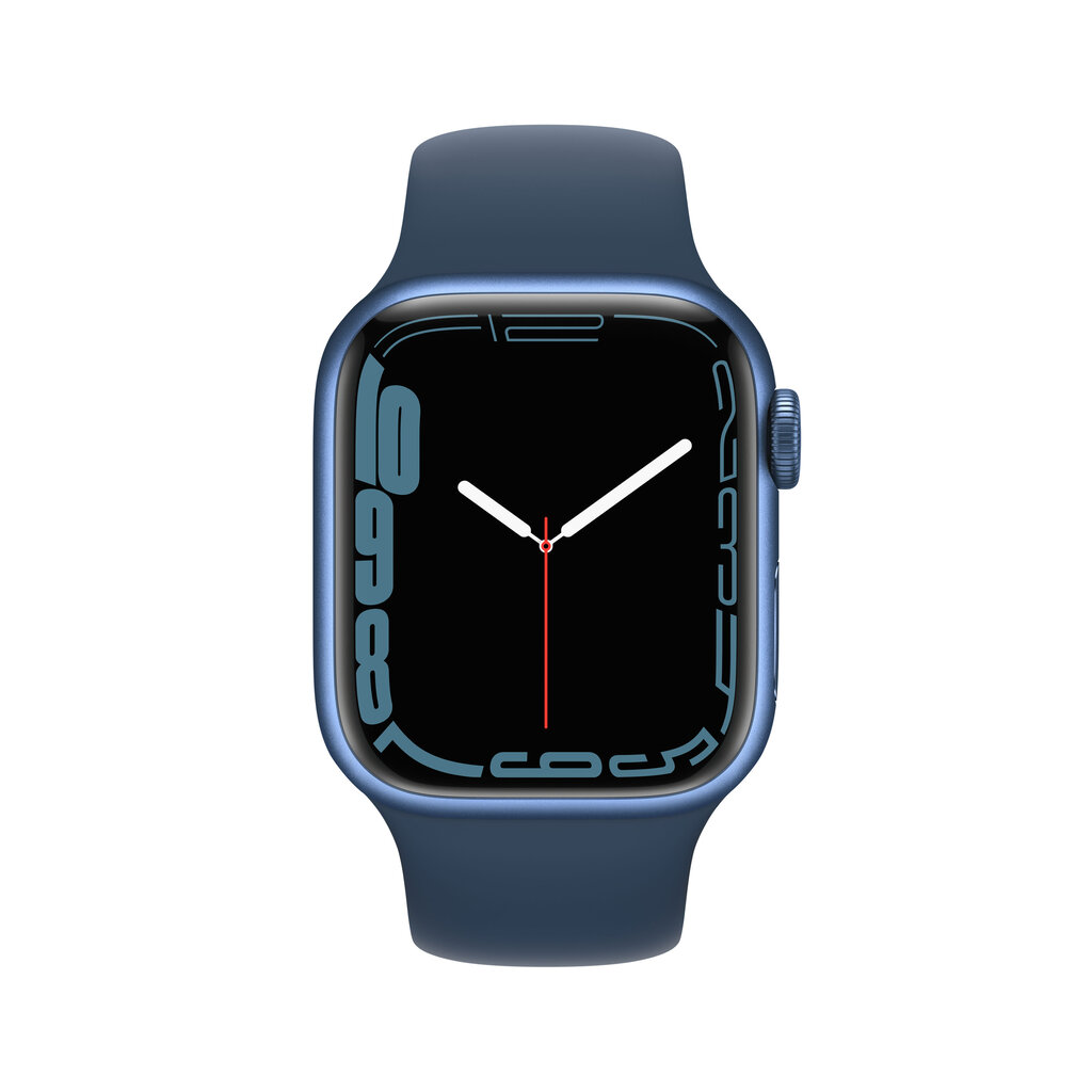 Apple Watch Series 7 GPS + Cellular, 41mm Blue Aluminium Case with Abyss Blue Sport Band - Regular cena un informācija | Viedpulksteņi (smartwatch) | 220.lv