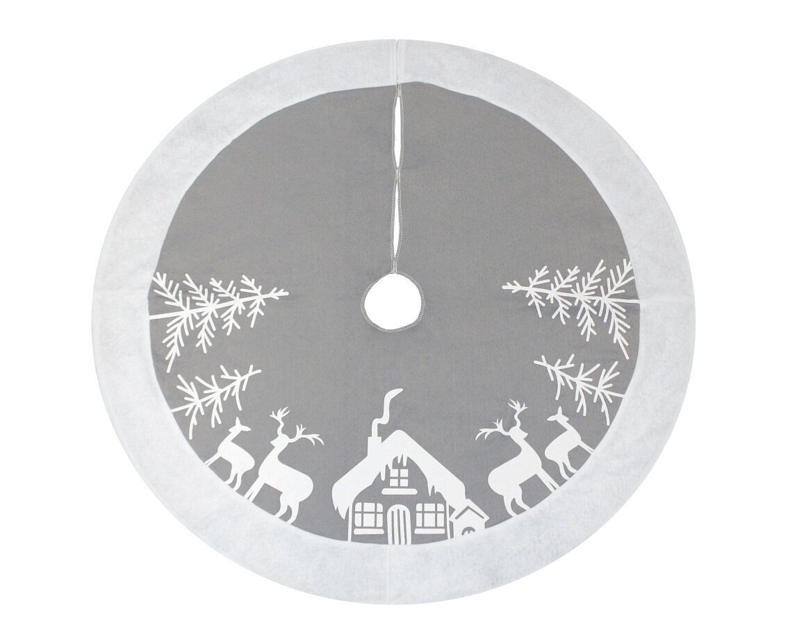 Ziemassvētku eglītes paklājs Ø 90cm (ZR-DCRS) 2219 cena un informācija | Ziemassvētku dekorācijas | 220.lv