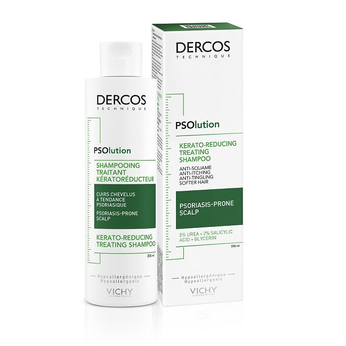 Pretblaugznu šampūns Vichy Dercos PSolution Anti-Dandruff Psoriasis Shampoo, 200 ml цена и информация | Šampūni | 220.lv