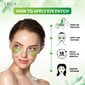 Yogasuper Zaļās tējas kolagēna acu maska ​​zem acīm, lai ārstētu tumšos lokus, maisiņus uz acīm, pietūkumu - pretgrumbu ar hialuronskābi un kolagēnu - 30 pāri/60 gab. cena un informācija | Sejas maskas, acu maskas | 220.lv