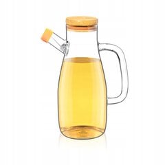 Eļļas pudele, 1 l, ar vāciņu un korķi, stikls cena un informācija | Virtuves piederumi | 220.lv