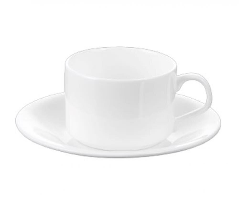 Olivia tasīšu un apakštasīšu komplekts, 250 ml, 6 gab., porcelāns cena un informācija | Glāzes, krūzes, karafes | 220.lv