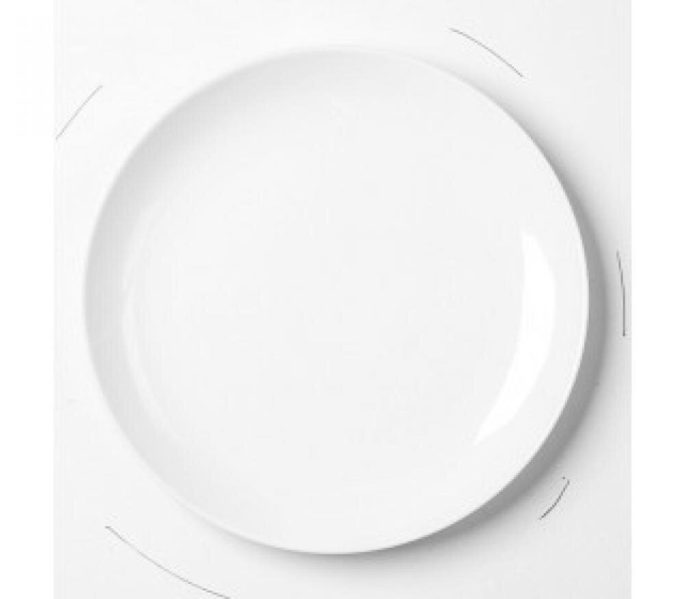 Rolled Rim pusdienu šķīvis, 25.5 cm, porcelāns цена и информация | Trauki, šķīvji, pusdienu servīzes | 220.lv