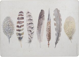 Feathers galda paliktņi, 4 gab., 29x40x0,5 cm cena un informācija | Galdauti, salvetes | 220.lv