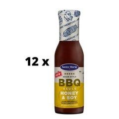 BBQ mērce SANTA MARIA, ar medu un soju, 350 g x 12 gab. iepakojums cena un informācija | Mērces | 220.lv