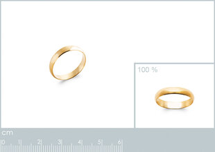 Кольцо с золотым покрытием 750°, 15.5, произведено во Франции цена и информация | Кольца | 220.lv
