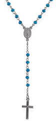 Amen Оригинальное серебряное колье с синими кристаллами Rosary CRONBL4 цена и информация | Украшения на шею | 220.lv