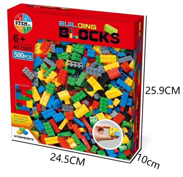 Lego tipa krāsainie celtniecības bloki (Building Blocks-Bricks) 500 gab. . cena un informācija | Konstruktori | 220.lv